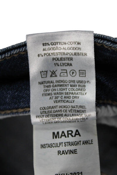 DL1961 Women Ankle Jeans Blue High Rise Button Cotton Size 29