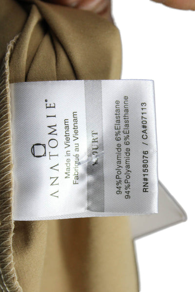 Anatomie Womens Jacket Dress Beige V-Neck Sleeveless Mid-Calf Zip Safari Size L