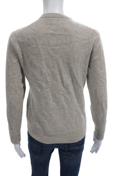 Everlane Womens Cashmere V-Neck Pullover Beige Long Sleeve Petite Size S