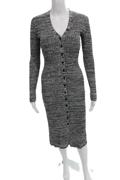 Baum Und Pferdgarten Women Sweater Dress Gray V-Neck Long Sleeve Viscose Size S