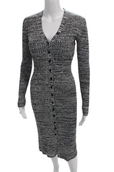 Baum Und Pferdgarten Women Sweater Dress Gray V-Neck Long Sleeve Viscose Size S