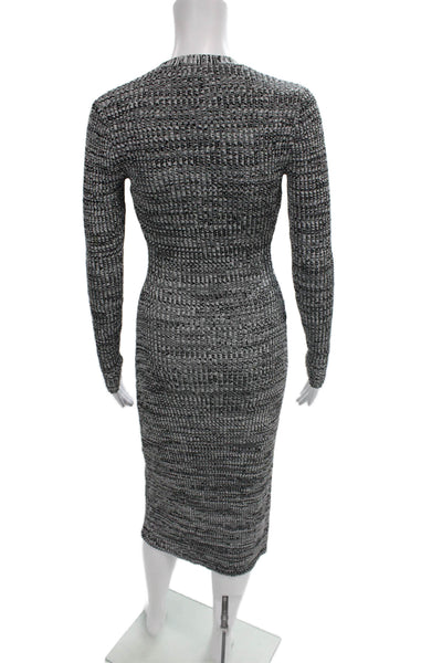 Baum Und Pferdgarten Women Sweater Dress Gray V-Neck Long Sleeve Viscose Size S