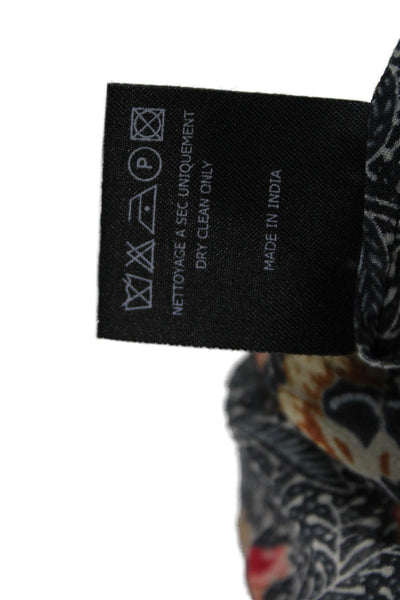 Isabel Marant Etoile Women Shift Dress Black Floral V-Neck Size 34
