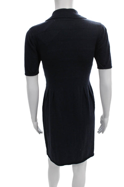 Paul & Joe Sister Women Sweater Dress Blue Knit Short Sleeve Size 38