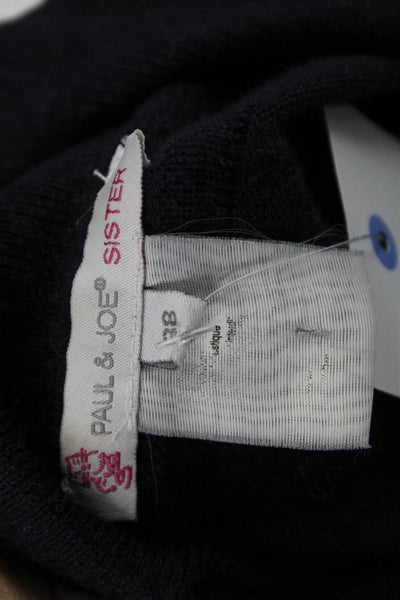 Paul & Joe Sister Women Sweater Dress Blue Knit Short Sleeve Size 38