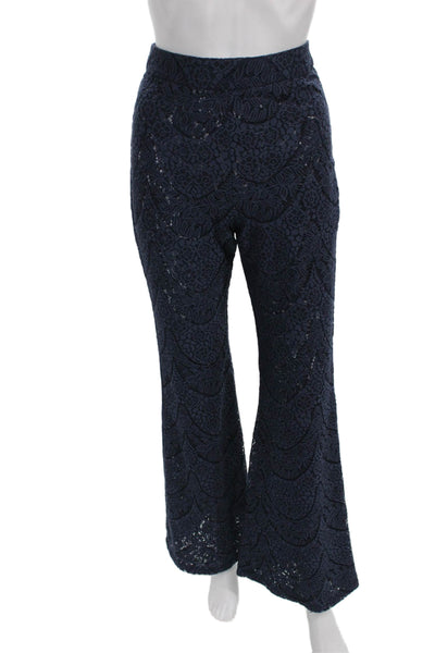 Cynthia Rowley Womens Blue Floral Lace Dress Pants Size 4