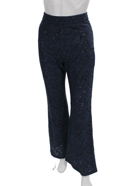 Cynthia Rowley Womens Blue Floral Lace Dress Pants Size 4