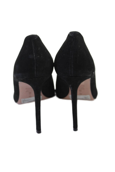 Schutz Womens Suede Pointed Toe Heel Pumps Black Size 8B