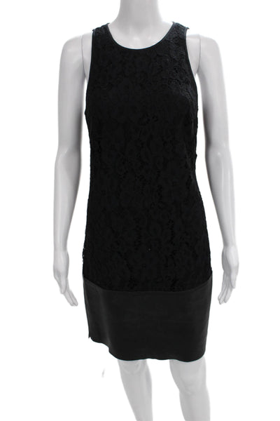 Trina Turk Women Black Colorblock Mini Dress Sleeveless Round Neck Size 2