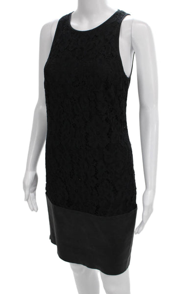 Trina Turk Women Black Colorblock Mini Dress Sleeveless Round Neck Size 2