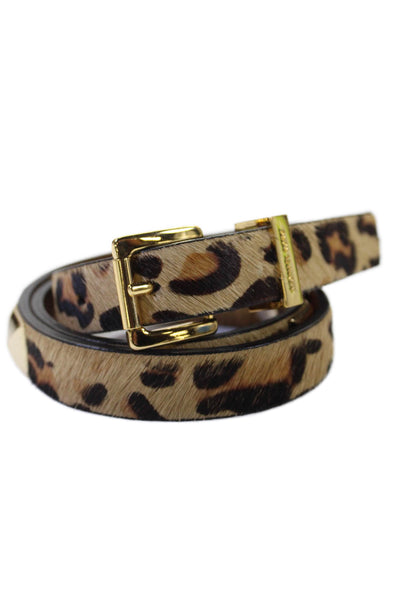 Michael Michael Kors Women's Buckle Closure Animal Print Leather Belt Size 33