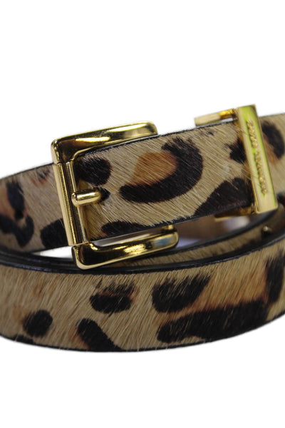 Michael Michael Kors Women's Buckle Closure Animal Print Leather Belt Size 33