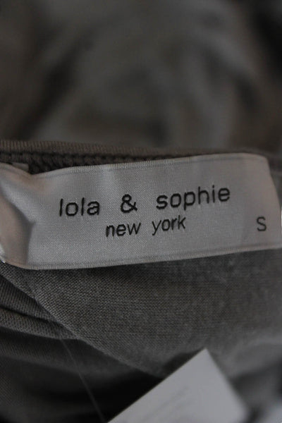 Lola & Sophie Women Rayon Scoop Neck Sleeveless Camisole Gray Size S