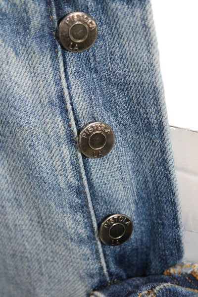 Pistola Womens Cropped High Rise Blue Jeans Size 27