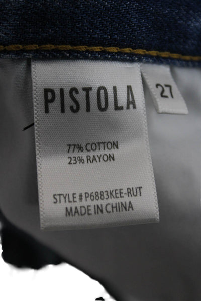 Pistola Womens Cropped High Rise Blue Jeans Size 27
