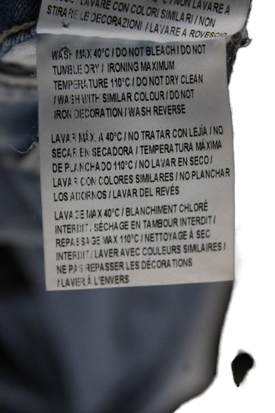 Twinset Women Blue Cotton Tapered Jeans Mid Rise Inseam 26 Size 26