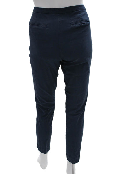 ATM Womens Ankle Pants Blue Cotton Zip Size 4