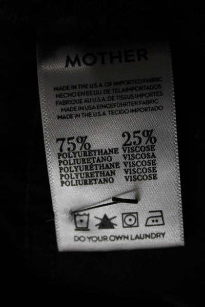 Mother Womens Black Jogger Pants Drawstring Polyurethane Size 25