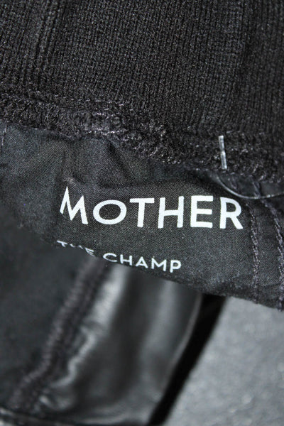 Mother Womens Black Jogger Pants Drawstring Polyurethane Size 25