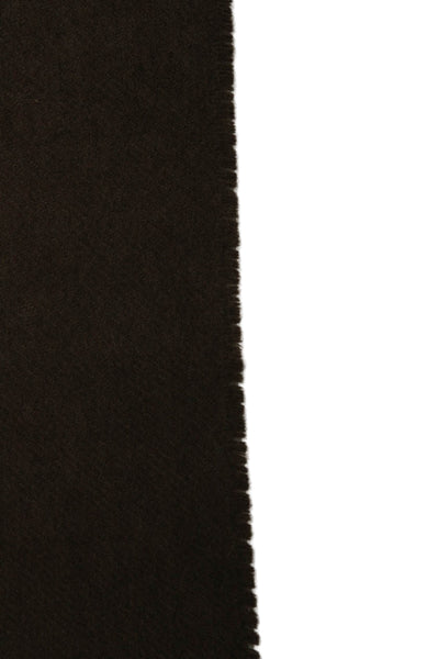 Nancy Heller Womens Cashmere Knit Fringe Trim Scarf Brown 60"x13"
