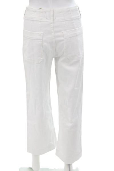 Maeve Anthropologie Women Cropped White Pants Size 25