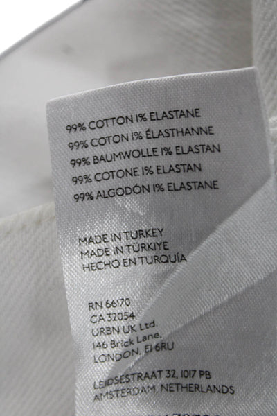 Maeve Anthropologie Women Cropped White Pants Size 25