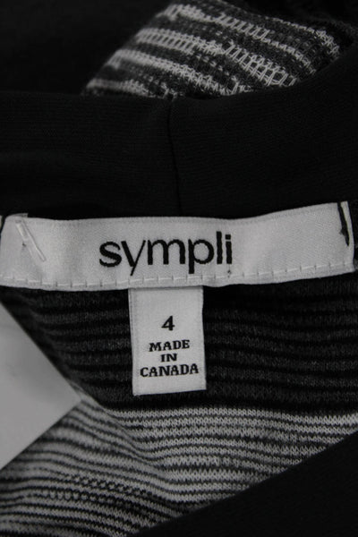 Sympli Women Tunic Multicolor Striped Scoop Neck 3/4 Sleeve Size 4