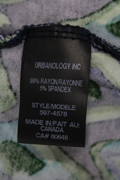 Pure Essence Women Tunic Blouse Multicolor V-Neck Argyle 3/4 Sleeve Size XS