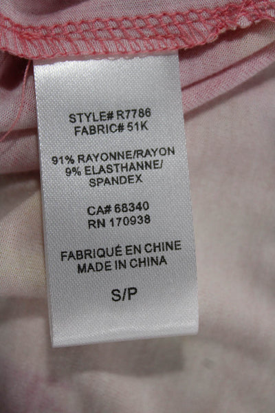 Renuar Women Sleeveless V-Neck Rayon Abstract Blouse Multicolor Size S