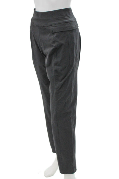 Anatomie Women Ankle Pants Gray Polyamide Pull On Size M