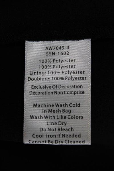 ATM Women Gray Fit & Flare Dress Sleeveless Scoop Neck Zip Long Polyester Size 0