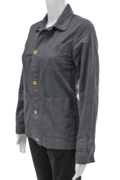 Alex Mill Womens Gray Cotton Basic Jacket Button Front Size XS
