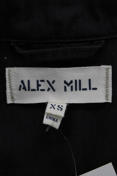 Alex Mill Womens Gray Cotton Basic Jacket Button Front Size XS