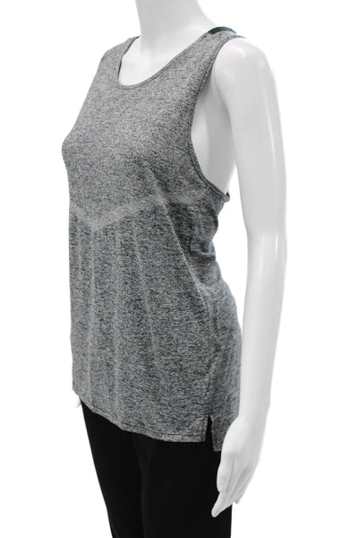 Nike Womens Basic Gray Sleeveless Round Neck Polyester Tank Size M