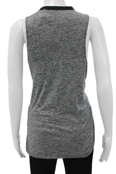 Nike Womens Basic Gray Sleeveless Round Neck Polyester Tank Size M