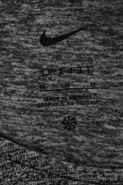 Nike Womens Basic Gray Sleeveless Round Neck Polyester Tank Size M