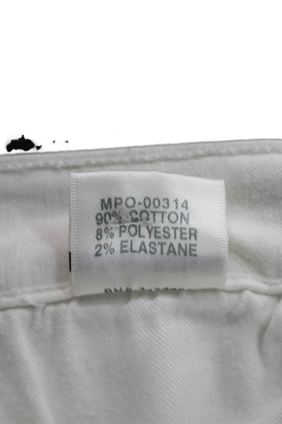 J Brand Womens Skinny High Rise White Jeans Cotton Blend Inseam 28 Size 26