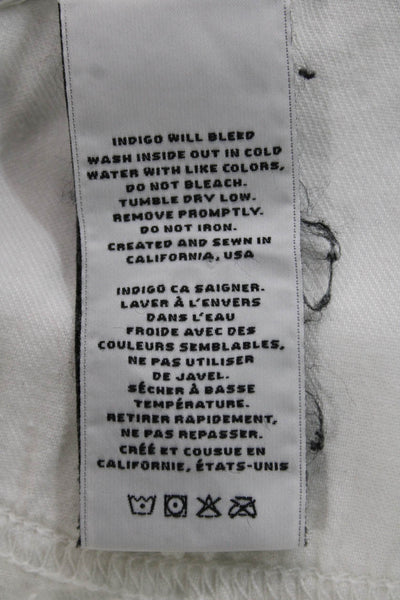J Brand Womens Skinny High Rise White Jeans Cotton Blend Inseam 28 Size 26