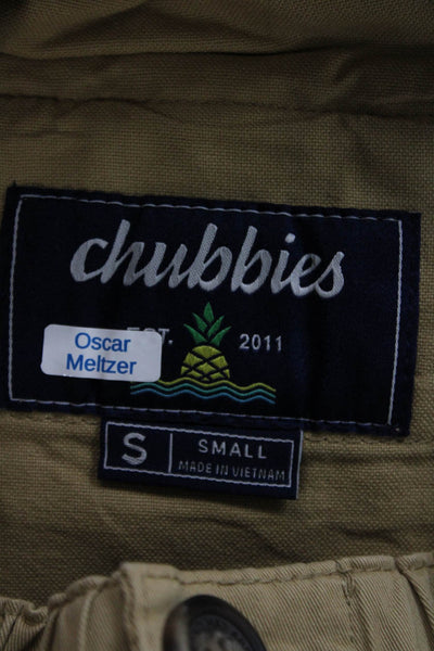 Chubbies Mens Beige Chino Shorts 98% Cotton 2% Spandex Size S