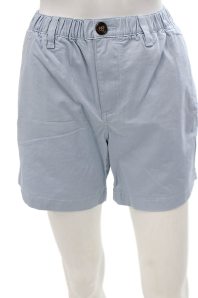 Chubbies Mens Chino Shorts Blue Cotton Blend Button Size S