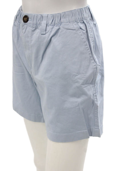 Chubbies Mens Chino Shorts Blue Cotton Blend Button Size S