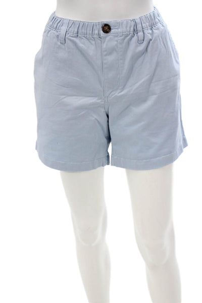Chubbies Men Chino Shorts Blue Cotton Spandex Button Size M