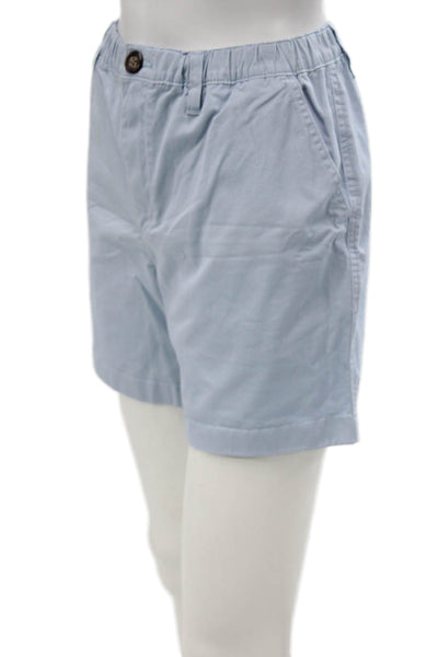 Chubbies Men Chino Shorts Blue Cotton Spandex Button Size M