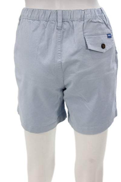 Chubbies Men Chino Shorts Blue Cotton Spandex Button Size M