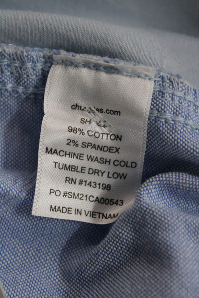 Chubbies Men Chino Shorts Blue Cotton Spandex Button Size M