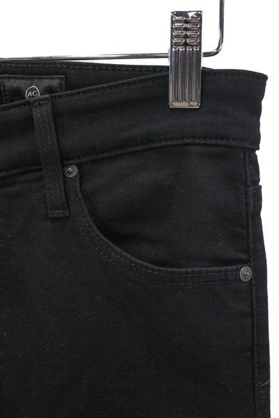 AG Adriano Goldschmied Womens Skinny Jeans Black High Rise Viscose Size 26