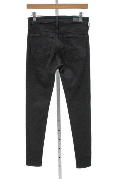 AG Adriano Goldschmied Womens Skinny Jeans Black High Rise Viscose Size 26
