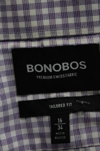 Bonobos Men's Long Sleeves Button Down Plaid Shirt Size 16