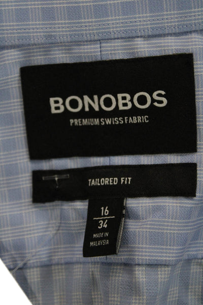 Bonobos Men's Long Sleeves Button Down Plaid Shirt Size M