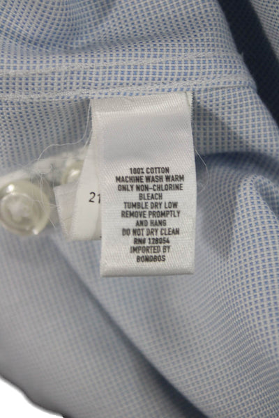 Bonobos Men's Long Sleeves Button Down Blue Shirt Size16